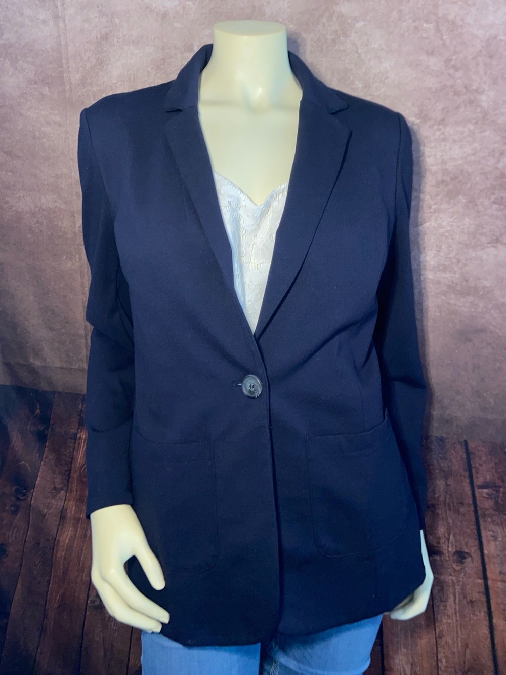 Philosophy-Ladies navy blue blazer-size M-EUC